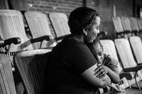 Chelsea and Zion share a hug after spending the morning at The Newburgh   Amory Unity Center.