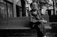 Since his release from prison , Earl is homeless and living on the streets of Reading, Pennsylvania  where he spends most of the day on this park bench.
